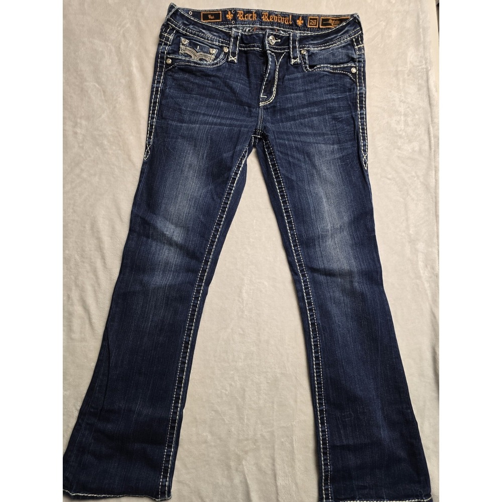 Rock Revival Yui Mid-rise Boot Cut Women's Jeans Size 28 Waist X 30.5 Length.